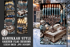Hanukkah Garden Flag, Elegant Hanukkah Style Garden Flags 76 Product Image 1