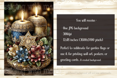 Hanukkah Garden Flag, Elegant Hanukkah Style Garden Flags s2 Product Image 5