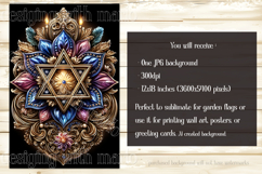 Hanukkah Garden Flag, Elegant Hanukkah Style Garden Flag d61 Product Image 2