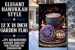 Hanukkah Garden Flag, Elegant Hanukkah Style Garden Flag d62 Product Image 1