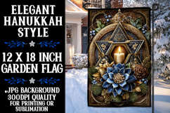 Hanukkah Garden Flag, Elegant Hanukkah Style Garden Flag d63 Product Image 1