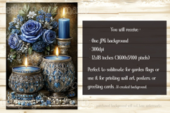 Hanukkah Garden Flag, Elegant Hanukkah Style Garden Flag d76 Product Image 2