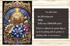 Hanukkah Garden Flag, Elegant Hanukkah Style Garden Flags s3 Product Image 3