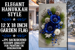 Hanukkah Garden Flag, Elegant Hanukkah Style Garden Flag d91 Product Image 1