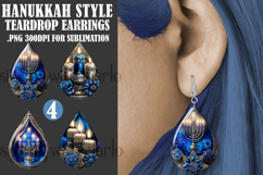 Hanukkah Teardrop Earrings, Hanukkah Earring Designs, s2 Product Image 1
