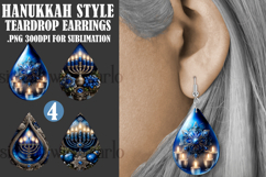 Hanukkah Teardrop Earrings, Hanukkah Earring Designs, s3 Product Image 1