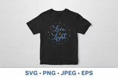 Hanukkah quote SVG. Love and Light. Hanukkah decor Product Image 2