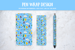 Hanukkah Pen Wrap Sublimation or Waterslide. Jewish Pen 06 Product Image 1
