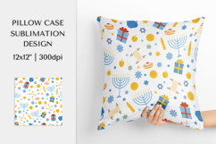 Hanukkah Pillow Case Sublimation Design. Pillow cover PNG 02 Product Image 1