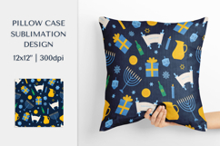 Hanukkah Pillow Case Sublimation Design. Pillow cover PNG 04 Product Image 1