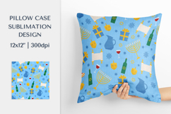Hanukkah Pillow Case Sublimation Design. Pillow cover PNG 05 Product Image 1