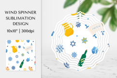 Hanukkah Spinner Sublimation. Wind Spinner Design PNG 08 Product Image 1