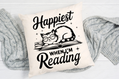Happiest when I'm Reading SVG Design Product Image 4