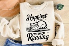 Happiest when I'm Reading SVG Design Product Image 2