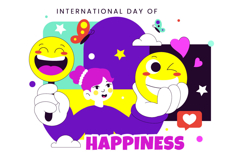 10 World Happiness Day Illustration Product Image 4