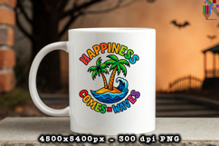 Happiness Comes In Waves Summer PNG File