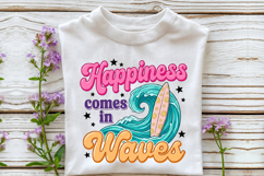 Happiness Comes In Waves Surf PNG Product Image 2