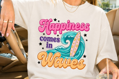 Happiness Comes In Waves Surf PNG Product Image 3