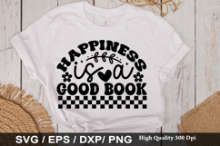 Happiness Is A Good Book - Book Lover SVG Design Product Image 1