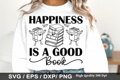 Reading Books SVG Design - Happiness Is A Good Book Product Image 2