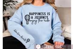 Happiness is a journey enjoy the ride Sleeve SVG Product Image 2