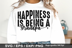 Happiness is Being a Grandpa - Grandpa SVG Design Product Image 1
