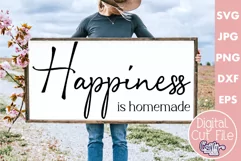 Farmhouse Sign Home Svg | Happiness Is Homemade Product Image 1