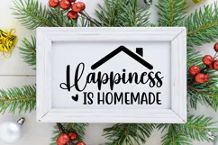 Happiness Is Homemade Sign SVG, Farmhouse Christmas Sign Product Image 2