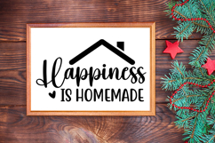 Happiness Is Homemade Sign SVG, Farmhouse Christmas Sign Product Image 3