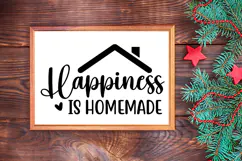 Happiness Is Homemade Sign SVG, Farmhouse Christmas Sign Product Image 3