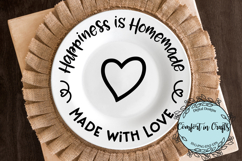 Happiness is Homemade-Made with Love SVG &amp; Sublimation Product Image 1