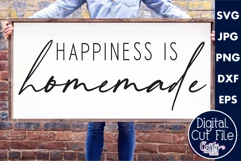 Happiness Is Homemade Farmhouse Home Sign Svg Product Image 1