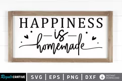 Happiness is homemade SVG, Home Sign SVG Design Product Image 1