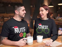 Chest Nuts SVG, Christmas Couple shirts SVG, Chest And Nuts Product Image 4