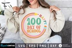 Happy 100 Day Of School SVG, School SVG Design Product Image 1