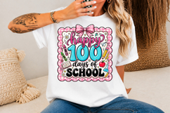 Happy 100 Days of School Bow Png, 100th Day of School Product Image 3