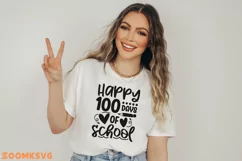 Happy 100 days of school SVG, Back to School cut file laser Product Image 2