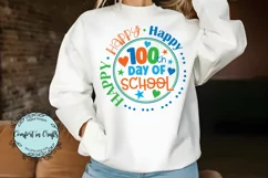 Happy 100th Day of School SVG and Sublimation design Product Image 1
