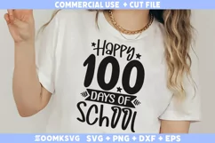 Happy 100 days of school SVG | School SVG | Funny School SVG Product Image 1