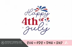 Happy 4th july SVG Design,American Flag SVG,USA SVG Product Image 1