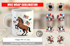 Mug Wrap Happy 4th of July Product Image 1