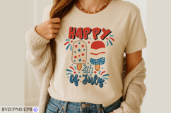 Happy 4th of July Hand-drawn PNG SVG T-shirt Design Product Image 4