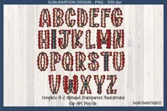 Stars & Stripes Ruffle Alphabet,4th of July Sublimation Png Product Image 2