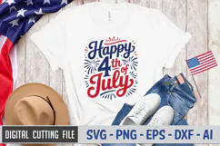Happy 4th Of July SVG File | 4th of July SVG Product Image 2
