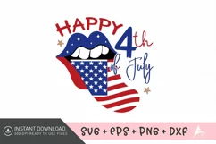 Happy 4th of July SVG , Red White And Blue SVG , USA SVG Product Image 1