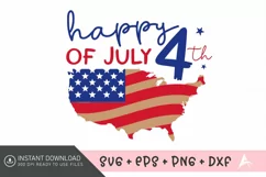 Happy 4th of July SVG , Red White And Blue SVG , USA SVG Product Image 1