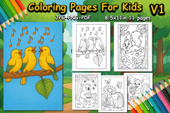 Cute Forest Animal Coloring Pages for Kids Product Image 1