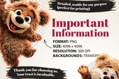 Happy Bear Cub 28 PNG Cute Baby Bear Clipart Product Image 7