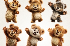 Happy Bear Cub 28 PNG Cute Baby Bear Clipart Product Image 2