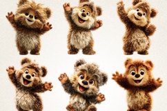 Happy Bear Cub 28 PNG Cute Baby Bear Clipart Product Image 3